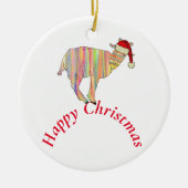 Goat Happy Christmas Keramik Ornament (Vorne)
