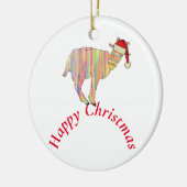 Goat Happy Christmas Keramik Ornament (Links)