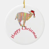 Goat Happy Christmas Keramik Ornament (Hinten)