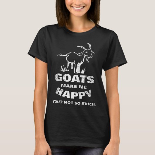 Goat   Happy Goat T-Shirt (Vorderseite)