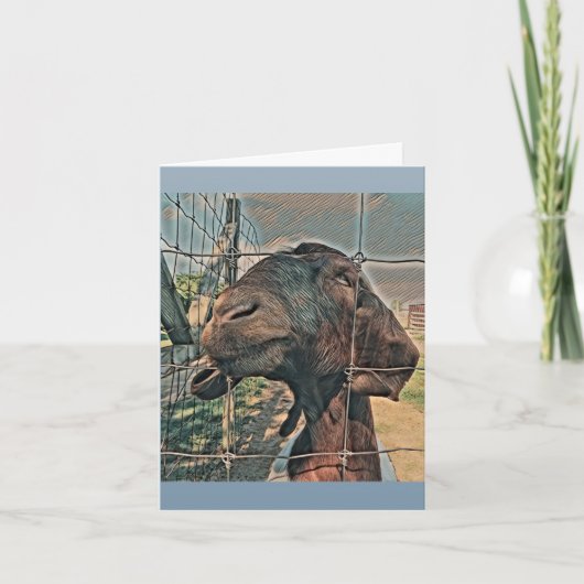 Goat Hello Card - Blankd Karte (Vorderseite)