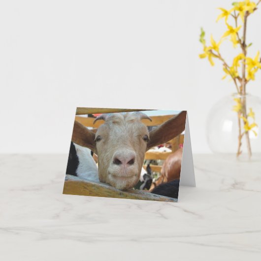 Goat Hello Karte (Gelbe Blume)
