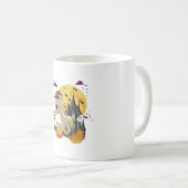 Goat Hexe Broom Pumpkin Halloween-Kostüm Kaffeetasse (VorderseiteRechts)