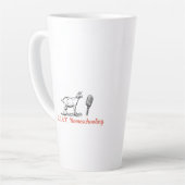 GOAT Homeschooling Podcast Tasse, 17oz Milchtasse (Linke Ecke)