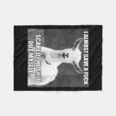 Goat I Almost Gave A For Funny Farm Animal Meme Fleecedecke (Vorderseite (Horizontal))