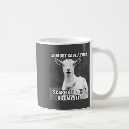 Goat I Almost Gave A For Funny Farm Animal Meme Kaffeetasse (Rechts)