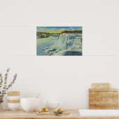 Goat Island View American Falls im Winter Poster (Küche)