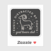 Goat Lover Club lustige Zitate Aufkleber (Blatt)