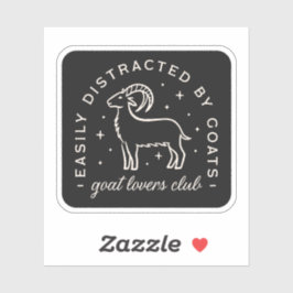 Goat Lover Club lustige Zitate Aufkleber
