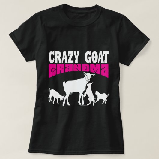 GOAT Lover | Crazy Goat Grandma Pink GYG T-Shirt (Design vorne)