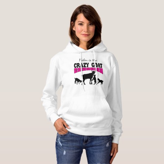 GOAT Lover | Ihr Herdenname Crazy Ziege Oma Hoodie (Vorne ganz)