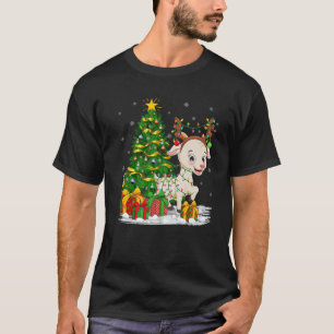 Goat Lover Matching Xmas Lighting Ziege Weihnachte T-Shirt