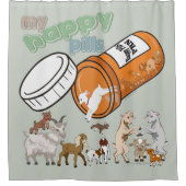 GOAT Lover | MEINE GLÜCKLICHEN PILLS GetYerGoat™ Duschvorhang (Vorderseite)