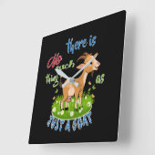 GOAT Lover | Nur eine Ziege GetYerGoat™ Quadratische Wanduhr (Winkel)