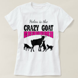 GOAT Lover | Personalisiert Crazy Goat Oma T-Shirt