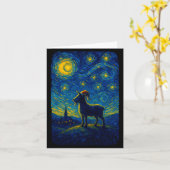 Goat Lover Santa Hat Christmas Starry Cute Night V Karte (Gelbe Blume)
