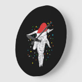 Goat Lover Weihnachtsfeiertage Große Wanduhr (Winkel)