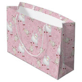 GOAT Lover | Zu viele Ziegen GetYerGoat™ Große Geschenktüte (Rückseite Schrägansicht)