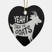 Goat Lovers Goat Joke Gift Keramik Ornament (Links)