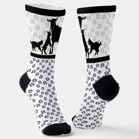 Goat Mama und ihre Babys Socken (Gewinkelt)