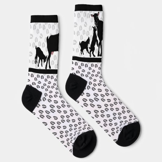 Goat Mama und ihre Babys Socken (Rechts)