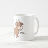 Goat Meh Funny Doodle Kaffeetasse (VorderseiteRechts)