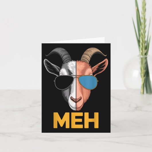 Goat Meh Funny Goat Lover Bauer Geschenk Karte (Vorderseite)