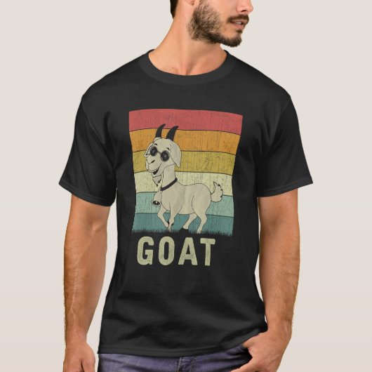 Goat Men Women Goat Retro T-Shirt (Vorderseite)