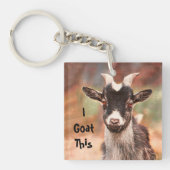 Goat Niedlich Funny Ich habe das hier Schlüsselanhänger (Vorderseite)