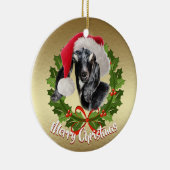 GOAT Nubian Kid Weihnachtsmannmütze Weihnachtsschm Keramikornament (Rechts)