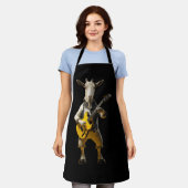 Goat Playing Guitar Goat Musician Gitarrist Marchi Schürze (Getragen)