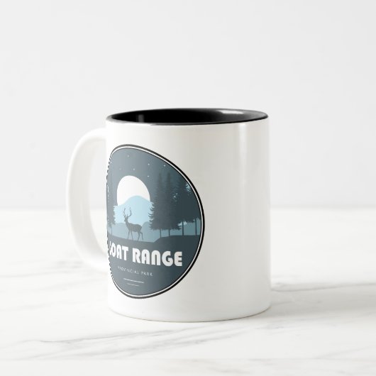 Goat Range Provincial Park Deer Zweifarbige Tasse (Vorderseite Links)