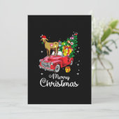 Goat Rides Red Car Weihnachten (Stehend Vorderseite)