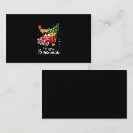 Goat Rides Red Car Weihnachten Begleitkarte (Vorne/Hinten)