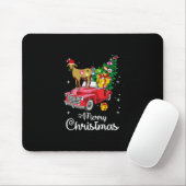 Goat Rides Red Car Weihnachten Mousepad (Mit Mouse)