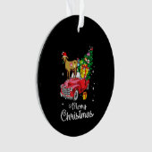 Goat Rides Red Car Weihnachten Ornament (Vorderseite)