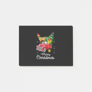 Goat Rides Red Car Weihnachten Post-it Klebezettel