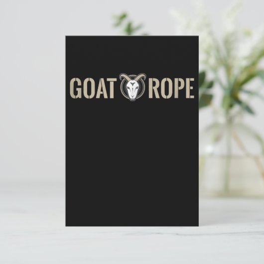 Goat Rope Decoration Goat Gift Begleitkarte (Stehend Vorderseite)