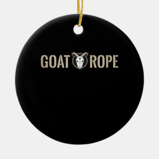 Goat Rope Decoration Goat Gift Keramik Ornament (Vorne)