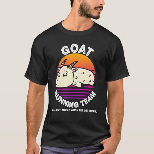 Goat Running Team Kinder Männer Frauen T-Shirt (Vorderseite)