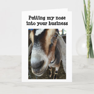 GOAT SAGT GLÜCKLICH URLAUB FÜR JUNG/JUNG IM HERZEN FEIERTAGSKARTE