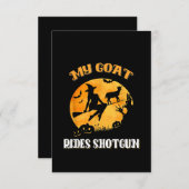 Goat Shotgun Beängstigend Halloween Dankeskarte (Vorne/Hinten)