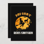 Goat Shotgun Beängstigend Halloween Einladung (Vorne/Hinten)