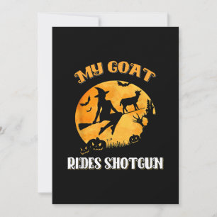 Goat Shotgun Beängstigend Halloween Save The Date
