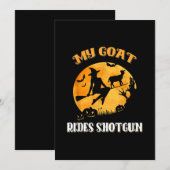 Goat Shotgun Beängstigend Halloween Save The Date (Vorne/Hinten)