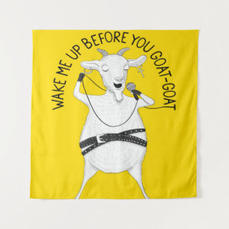 Goat singt George| Geschenk für Ziegenliebhaber Wandteppich
