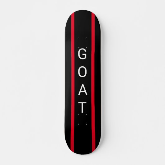 "GOAT" Skateboard, schwarz und rot, benutzerdefini Skateboard (Vorne)