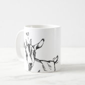 Goat Sketch Sprichwort "Hej!" Kaffeetasse (Vorderseite Links)