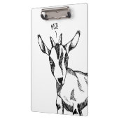 Goat Sketch Sprichwort "Hej!" Klemmbrett (Links)