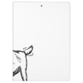 Goat Sketch Sprichwort "Hej!" Klemmbrett (Rückseite)